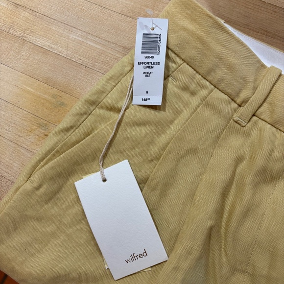 Wilfred Effortless Linen pants - size 6 - wheat (pale yellow-beige) - Picture 3 of 3